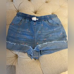 Girls denim shorts, size 10/12